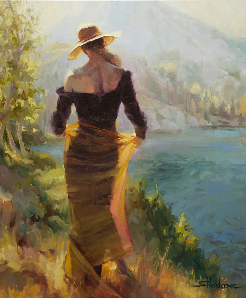 Lady of The Lake by Steve Henderson Oil ~ 36 x 30